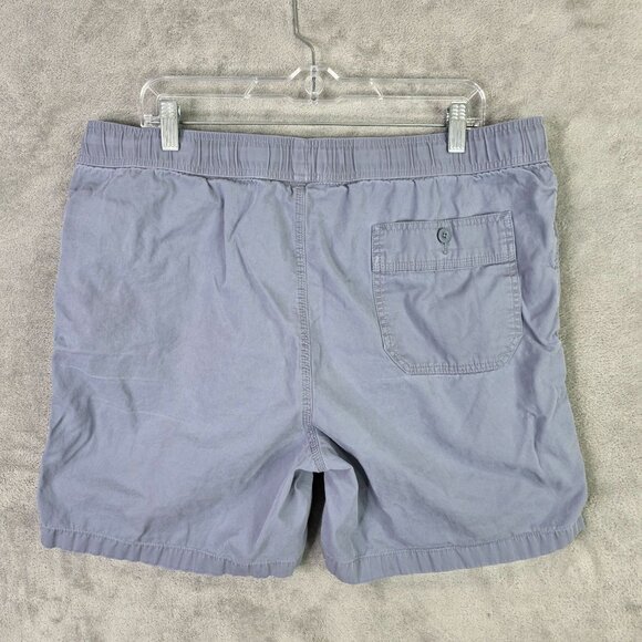 Mens Roundtree & Yorke Casual Blue Chino Shorts Elastic Drawstring Waist 38x7 - Picture 4 of 10